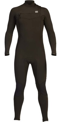 2023 Billabong Hombres Absolute 4/3mm Chest Zip Neopreno ABYW100193 - Black