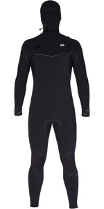 2023 Billabong Mens Furnace 6/5mm Chest Zip Hooded Wetsuit F46M02 - Black