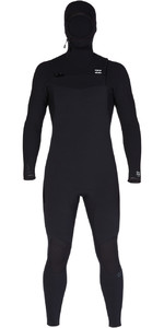 2023 Billabong Mens Furnace Comp 4/3mm Hooded Chest Zip Wetsuit F44m29 - Black