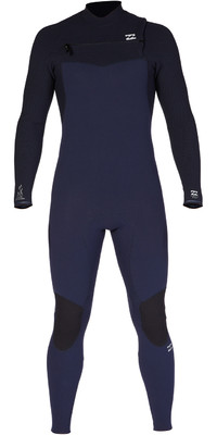 2023 Billabong Mnner Furnace Comp 4/3mm Brustreiverschluss Neoprenanzug F44M46 - Navy