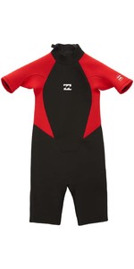 2022 Muta Shorty Billabong Toddler Intruder 2mm Back Zip Z42t91 - Rossa