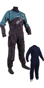 2023 Gul Junior Dartmouth Eclip Zip Drysuit & Free Underfleece Gm0389-b9 - Noir / Bleu
