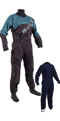 2023 Gul Junior Dartmouth Eclip Zip Drysuit & Free Underfleece Gm0389-b9 - Noir / Bleu