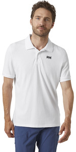 2022 Helly Hansen Herre Hh Lifa Active Solen Kortærmet Polo Shirt 49350 - Hvid