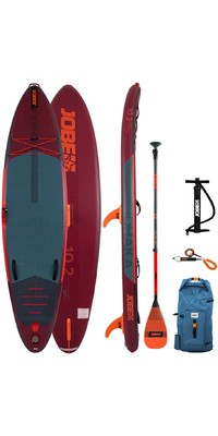 2023 Jobe Aero Mohaka 10'2 Stand Up Paddle Board Paket 486422002 - Rot / Orange