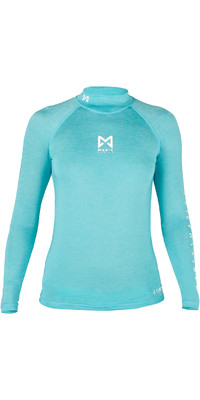 2022 Magic Marine Womens Cube Long Sleeve Rash Vest MM081011 - Blue Melee