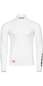 2022 Musto Champ Lycra Vest Herenhemd Met Lange Mouwen 82091 - Wit