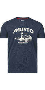 2022 Musto Camiseta Gráfica Masculina Marina 82363 - Navy