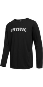 2022 Mystic Mens Star Long Sleeve Quickdry Dry Rash Vest 35001.22029 - Black