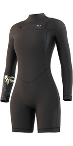 2022 Mystic Dazzled 3/2mm Shorty Wetsuit Met Lange Mouwen Voor Dames 35000220095 - Zwart