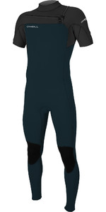 2023 O'Neill Mens Hammer 2mm Short Sleeve Chest Zip Wetsuit 5056 - Slate / Black