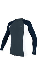 2023 O'neill Premium Skins Heren Lycra Vest Met Lange Mouwen 4170b - Cadet Blauw / Wit / Abyss
