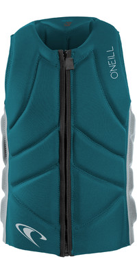 2022 O'Neill Mens Slasher Comp Impact Vest 4917EU - Tide Pool / Cool Grey