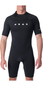 2022 Peak Mens Energy 1.5mm Back Zip Shorty Wetsuit PM406M - Black