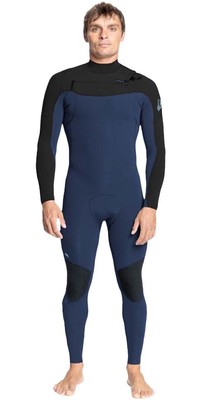 2023 Quiksilver Sesiones Diarias Para Hombres 4/3mm Gbs Chest Zip Traje Eqyw103165 - Oscuro Navy / Negro