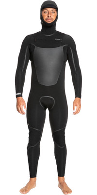 2023 Quiksilver Mens Marathon Sessions 5/4/3mm Hooded GBS Chest Zip Wetsuit EQYW203027 - Black