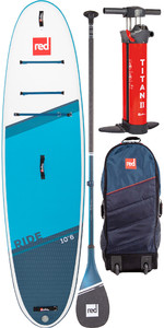 2022 Red Paddle Co 10'6 Ride Stand Up Paddle Board , Tasche, Pumpe, Paddel & Leine - Prime-Paket