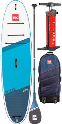  Red Paddle Co 10'6 Ride Stand Up Paddle Board , Taske, Pumpe, Pagaj Og Snor - Førsteklasses Pakke