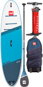 2023 Red Paddle Co 10'8 Ride Stand Up Paddle Board , Tasche, Pumpe, Paddel & Leine - Prime-Paket