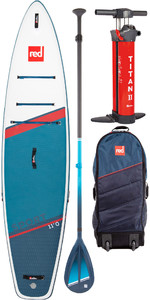 2022 Red Paddle Co 11'0 Sport Stand Up Paddle Board , Tasche, Pumpe, Paddel & Leine - Hybrid Tough Package