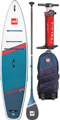  Red Paddle Co 11'0 Sport Stand Up Paddle Board Saco, Bomba, Remo E Trela - Pacote Principal