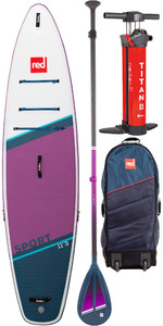 2023 Red Paddle Co 11'3 Sport Stand Up Paddle Board, Bag, Pump, Paddle & Leash - Hybrid Tough Purple Package