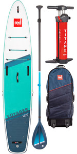 2022 Red Paddle Co 12'0 Voyager Stand Up Paddle Board, Bag, Pump, Paddle & Leash - Hybrid Tough Package