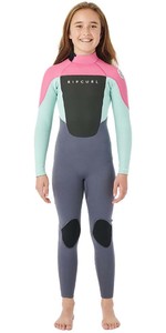 2022 Rip Curl Junior Omega 3/2mm GBS Back Zip Wetsuit 114BFS - Pink