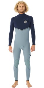 2023 Rip Curl Dos Homens E-bomb 3/2mm Zip Free Wetsuit Wsmyre - Azul Mineral