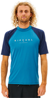2023 Rip Curl Mens Shockwave Long Sleeve Rash Vest 12MMRV - Blue