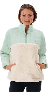 2022 Rip Curl Womens Anti Series Anoeta Fleece Top 00VWFL - Mint