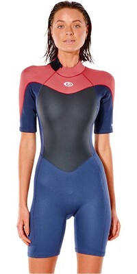 2024 Rip Curl Dames Omega 1.5mm Shorty Wetsuit WSP9QW - Slate Rose