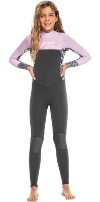 2023 Roxy Chicas Swell Series 5/4/3mm Chest Zip Neopreno ERGW103059 - Jet / Orchid Bouquet