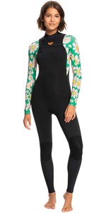 2022 Roxy Dames Pop Surf 4/3mm Chest Zip Wetsuit Erjw103119 - Jellybean