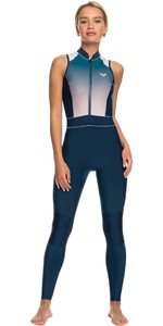 2023 Roxy Feminino Ascensão 1.5mm Long Jane Roupa De Mergulho Com Front Zip Erjw703015 - Azul Iodo