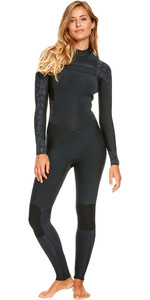 2023 Roxy Women's Swell Series 5/4/3mm Chest Zip Neoprenanzug Erjw103128 - Schwarz