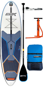 2023 STX 10'6" Windsurf Hybrid Freeride Inflatable Stand Up Paddle Board Package - Paddle, Board, Bag, Pump & Leash