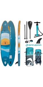 2022 Spinera Supventure Sunrise 12' Opblaasbaar Sup-pakket - Board, Fiber Paddle, Leash, Pump & Bag