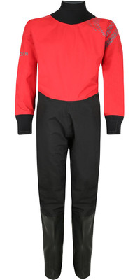 2022 Typhoon Junior Rhossilli Back Zip Drysuit 100195 - Red / Black