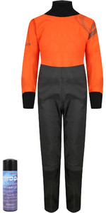 2022 Typhoon Junior Rhossilli Back Zip Drysuit 100196 - Orange / Graphite
