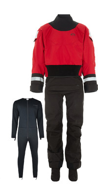 2024 Typhoon Multisport 4 2.0 Drysuit & Free Underfleece 100197 - Red / Black