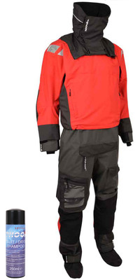 2022 Typhoon Ps440 Drysuit Met Scharnieren 100183 - Rood / Grijs