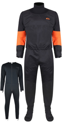 2022 Typhoon Roan Hinge Zip Drysuit & Onderfleece 100184 - Oranje / Graphite