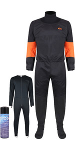 2022 Typhoon Roan Hængsel Lynlås Drysuit & Underfleece 100184 - Orange / Graphite