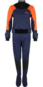 2022 Typhoon Dame Hendra Hængsel Lynlås Drysuit & Underfleece 100185 - Orange/ Navy