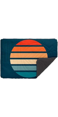 2022 Voited Core Fleece-tæppe til udendørs camping V21UN03BLFLC - Sunset Stripes