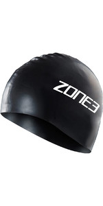 2022 Zone3 Silicone Swim Cap 48g SA18SCAP101/OS - Black