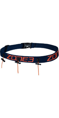 2023 Zone3 Ultimate Race Number Belt With Gel Loops RA18RBGL113 - Navy / Orange