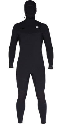 2023 Billabong Mens Furnace Comp Hood 4/3mm Chest Zip Wetsuit ABYW200112 - Black