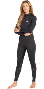 2023 Billabong Women's Launch 4/3mm Back Zip Wetsuit F44g94 - Antique Black